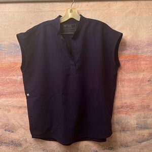 Figs Navy Rafaela Top